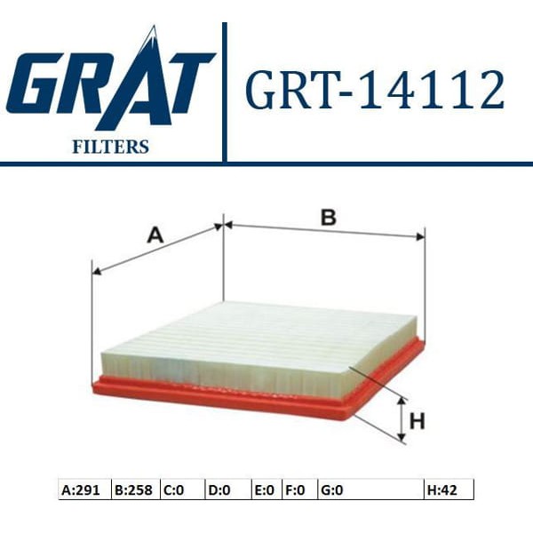 GRAT 14112 Hava Filtresi Insignia 08- 1.6 1.8 2.0 Cdtı 2.8 V6