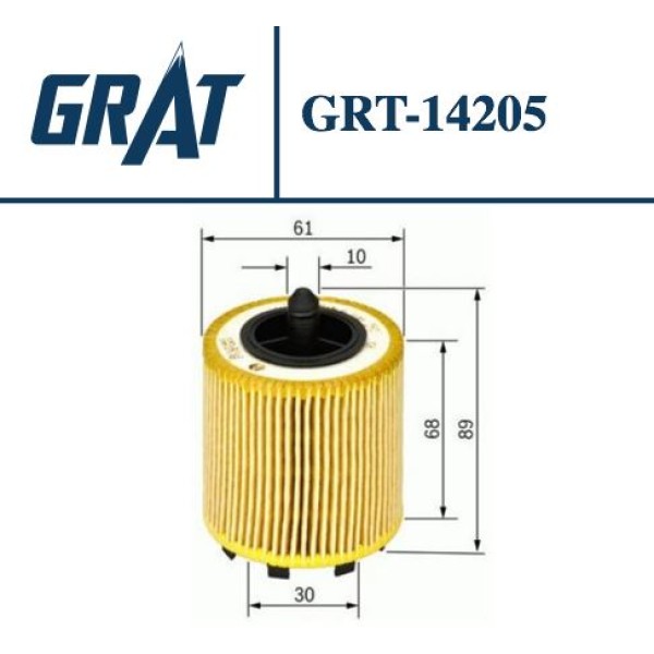 GRAT 14205 Yağ Filtresi Opel Astra G Vectra B C 2.2 16V 2002-