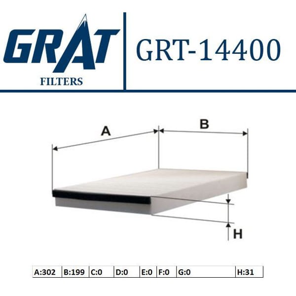 GRAT 14400 Polen Filtresi Astra G H Zafira A 99-05 