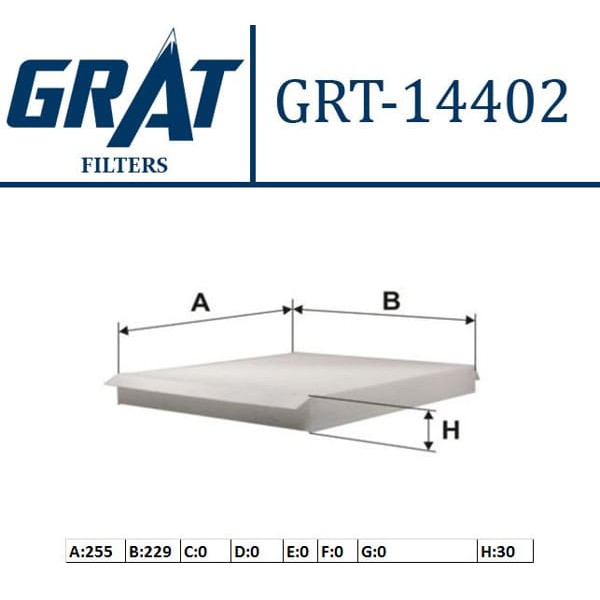 GRAT 14402 Polen Filtresi Astra G 98- Zafira A 99- Zafira B 04- 