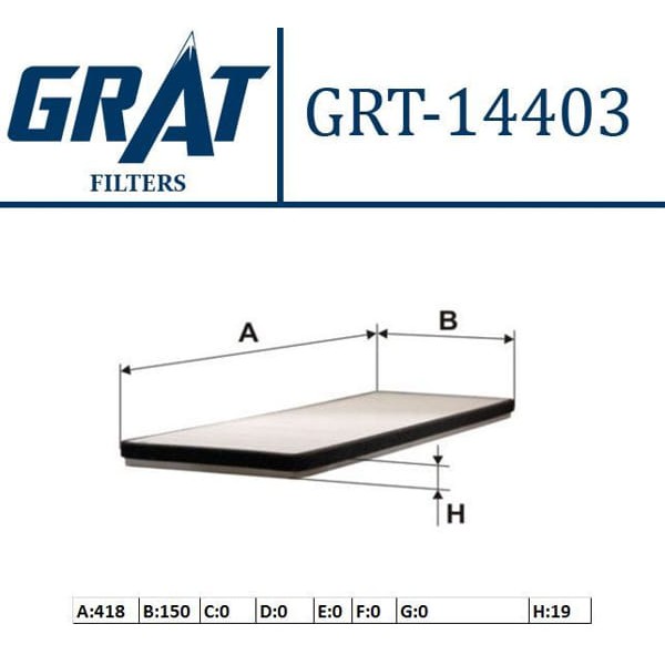 GRAT 14403 Polen Filtresi Astra F 91- Combo 94-01 Tigra 94-00 Calıbra A 90- 