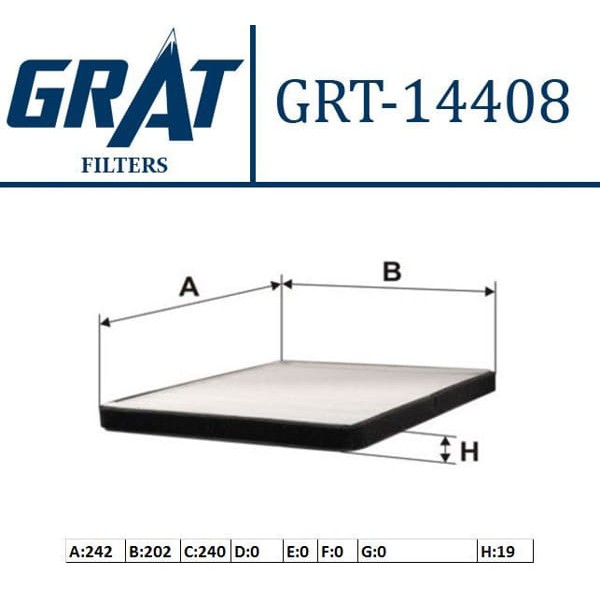 GRAT 14408 Polen Filtresi Agila 00- / Ignıs 03- Wagon R 03- 