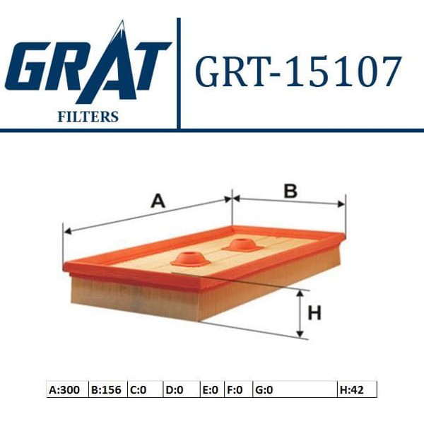 GRAT 15107 Hava Filtresi Golf V Bora II Jetta III Passat Touran / A3 / Octavia 1.6 Fsı Blf