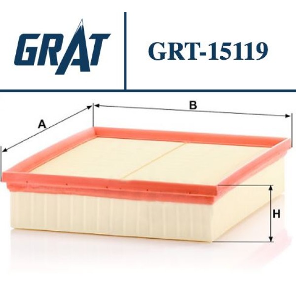 GRAT 15119 Hava Filtresi - VW: Polo V, Audi A1, Seat Toledo IV, Ibiza V, Skoda Rapid 1.8 Tsı,Tfsı, G