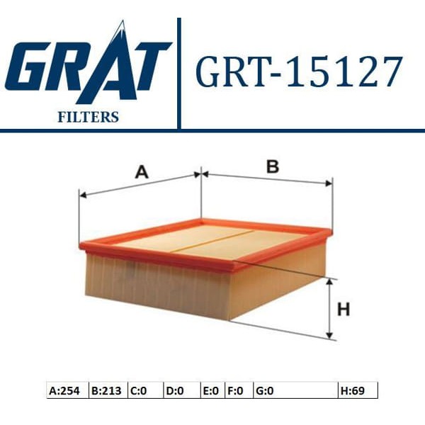 GRAT 15127 Hava Filtresi Passat / A4 A6 Quattro 2.5 TDI