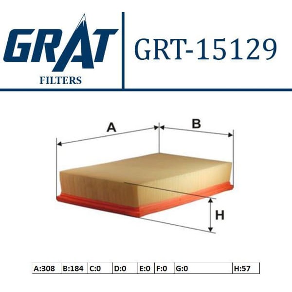 GRAT 15129 Hava Filtresi Golf II Jetta Passat 88-97 / A6 94-97