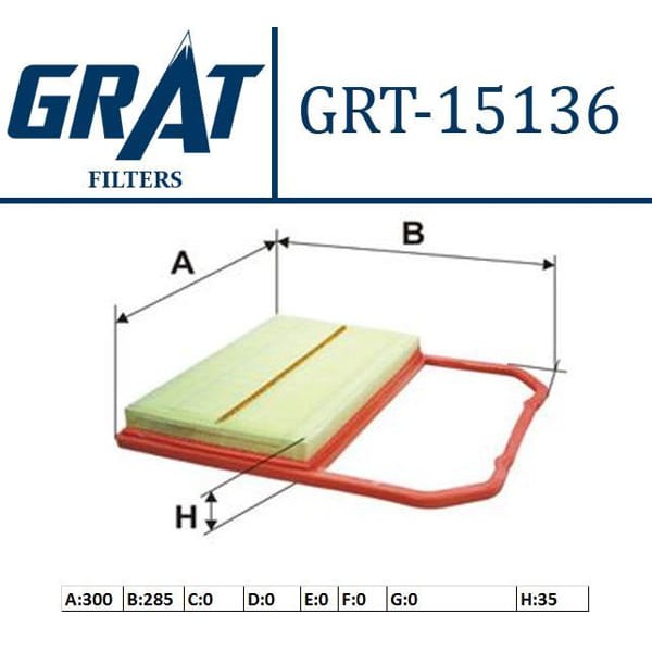 GRAT 15136 Hava Filtresi Polo 14- / Cıtıgo 11- 1.0