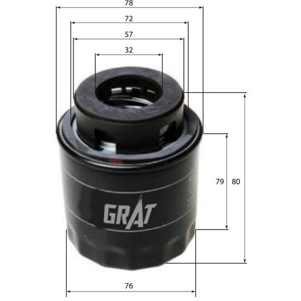 GRAT 15215 Yağ Filtresi Golf V VI Polo Jetta III Passat 1.2 Tsı 1.4Tsı 1.4 Gtı 1.6 Fsı 