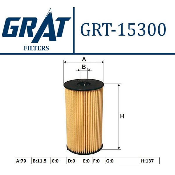 GRAT 15300 Mazot Filtresi Passat Caddy III / A4 A6 2.0 TDI 