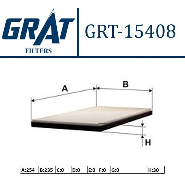 GRAT 15408 Polen Filtresi Golf Vıı 12- Passat 14- Tiguan II 16- Touran 15- Crafter 16- / A3 12- Tt 1 
