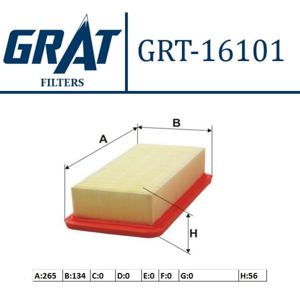 GRAT 16101 Hava Filtresi Accent Era 07-11 / Rio II 07- Benzinli 