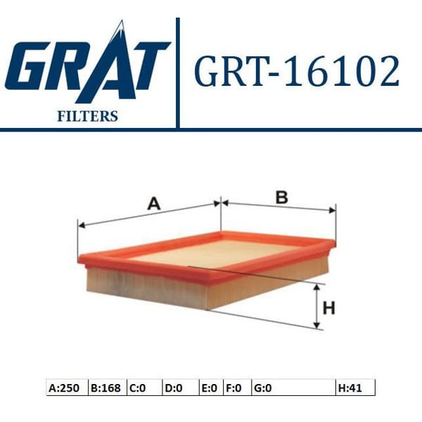 GRAT 16102 Hava Filtresi Accent Mılenyum Admire 00-06 1.3 1.5 1.6