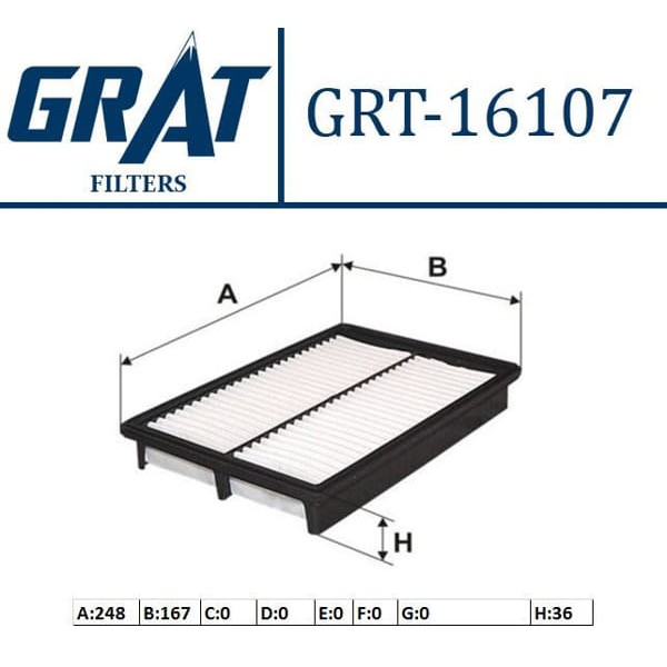 GRAT 16107 Hava Filtresi Accent Admire 03-06 1.5 CRDI 