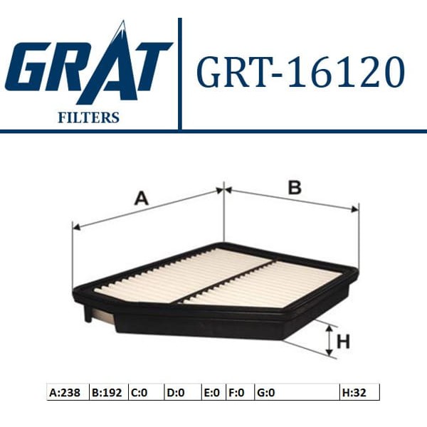 GRAT 16120 Hava Filtresi Matrıx 06-10 1.5 CRDI 