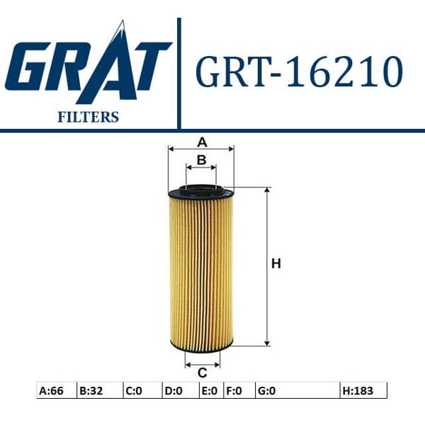 GRAT 16210 Yağ Filtresi İx55 11- 3.0 CRDI Elaman Tıp 