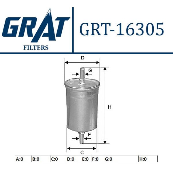 GRAT 16305 Benzin Filtresi Accent 00-06 Mılenyum Admire 1.3İ 1.5İ 1.6İ 16V 