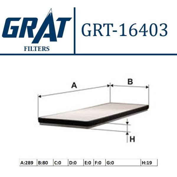 GRAT 16403 Polen Filtresi İ20 08- Çıftlı 