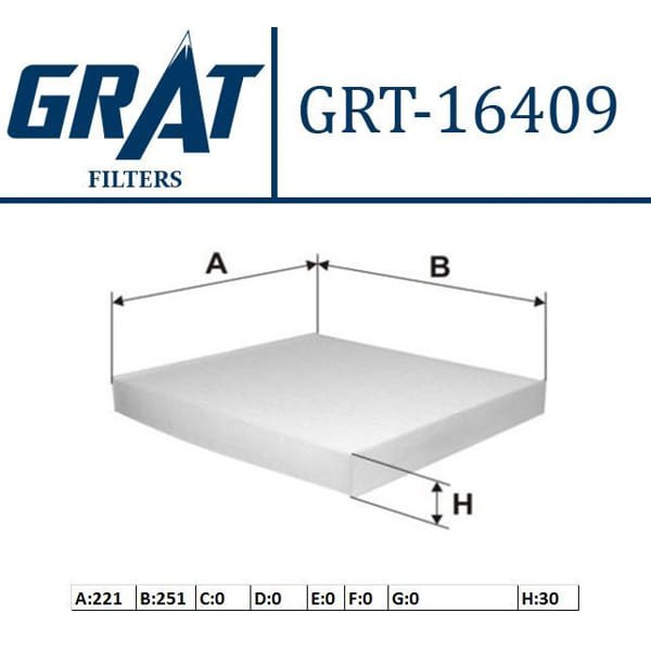 GRAT 16409 Polen Filtresi Sonata 06- Santafe 06- Grandeur 06-11 / Magentıs 05- Teklı
