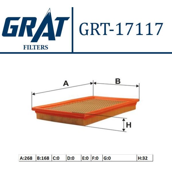 GRAT 17117 Hava Filtresi Fiesta IV 96-02 1.0 1.25 16V