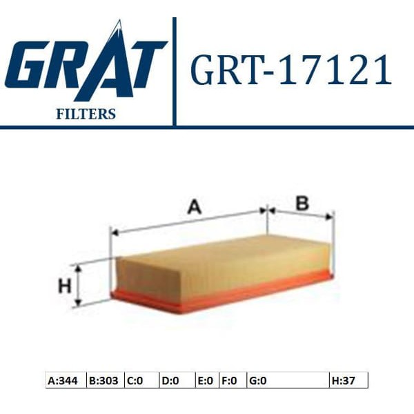GRAT 17121 Hava Filtresi Tourneo Custom 12- Transit Tourneo 07- 2.2 TDCI