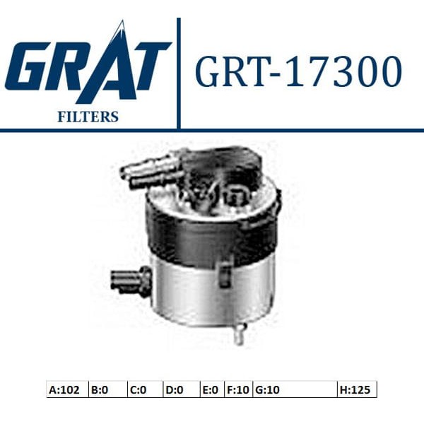 GRAT 17300 Mazot Filtresi Cmax Fiesta VI Focus II 1.6 TDCI