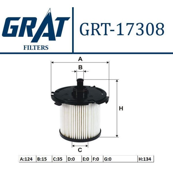 GRAT 17308 Mazot Filtresi Tourneo Custom 12- Tourneo Custom 12- Transit 11- Transit V348 Transit V34