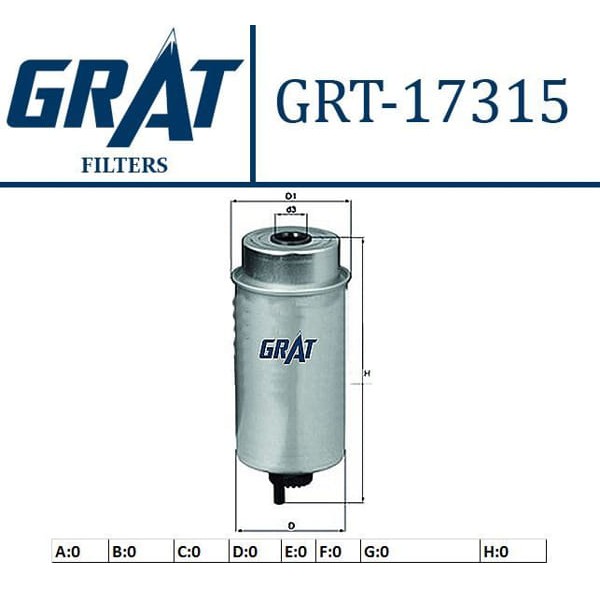 GRAT 17315 Mazot Filtresi Transit W184 00-06 2.0 TDCI 2.4 TDCI