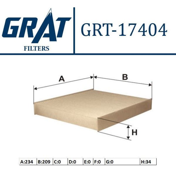GRAT 17404 Polen Filtresi Focus II 04- / S40 V50 C70 