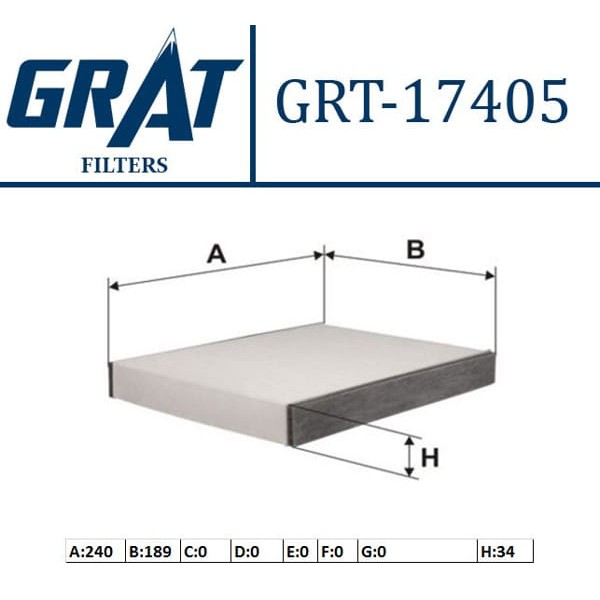 GRAT 17405 Polen Filtresi Fiesta V 01- Fusion 02-