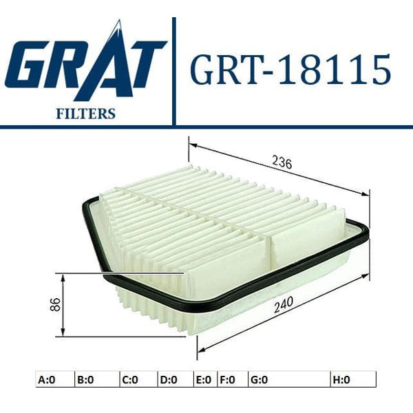 GRAT 18115 Hava Filtresi Rav4 06-11 2.2 D4D