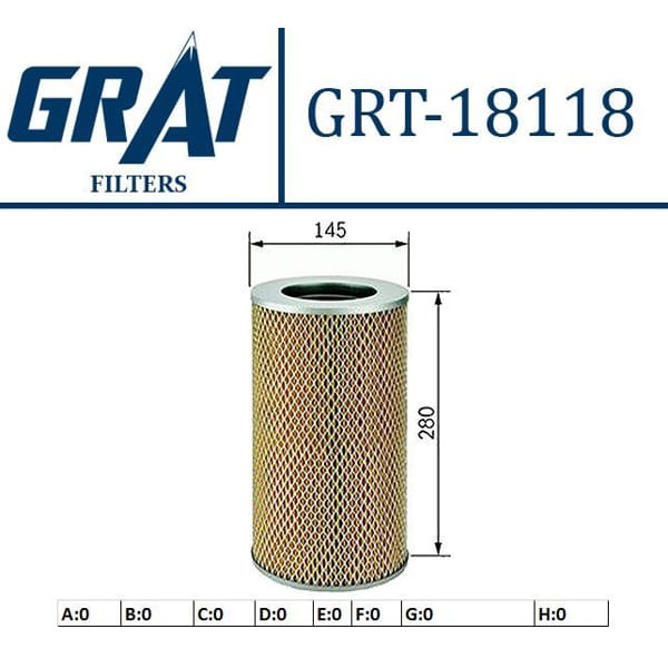 GRAT 18118 Hava Filtresi Hıace 06-11 2.4D 2.5 D4D 