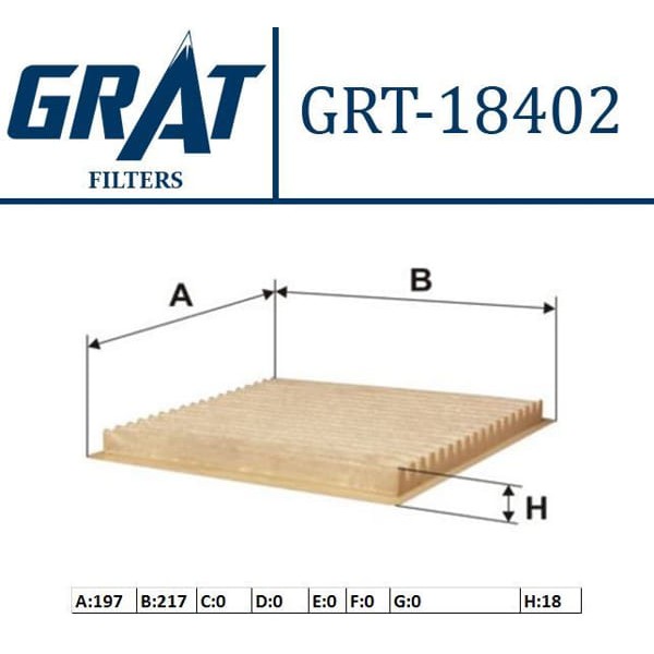 GRAT 18402 Polen Filtresi Yaris 99-05 Rav4 00-10