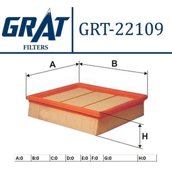 GRAT 22109 Hava Filtresi Mercedes W169 W245 04-11
