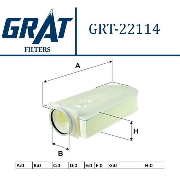 GRAT 22114 Hava Filtresi Mercedes W204 W212 W221 W166 W222 11- 
