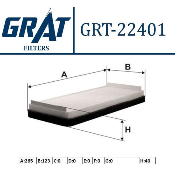 GRAT 22401 Polen Filtresi Mercedes W202 W210 W220 95-06