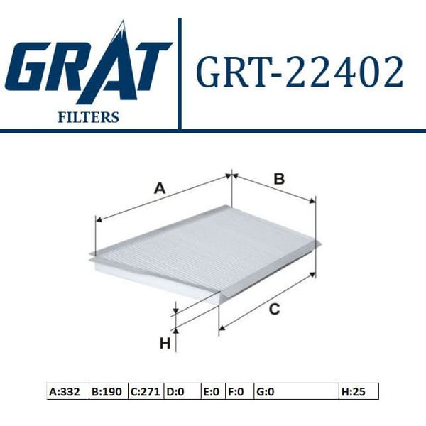 GRAT 22402 Polen Filtresi Mercedes W203 00-08 