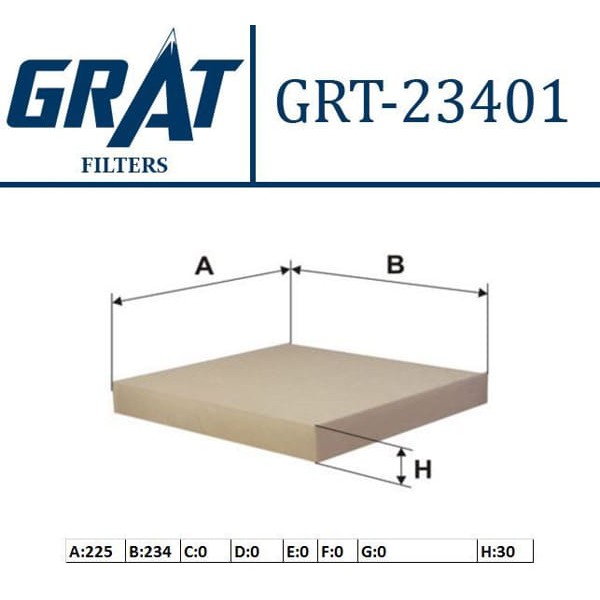 GRAT 23401 Polen Filtresi Civic 06- Accord 03- Cr-V 07-