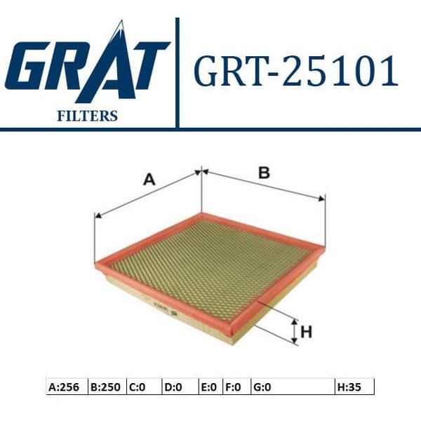 GRAT 25101 Hava Filtresi Astra J / Cruze 1.4 100Hp 1.6 115Hp