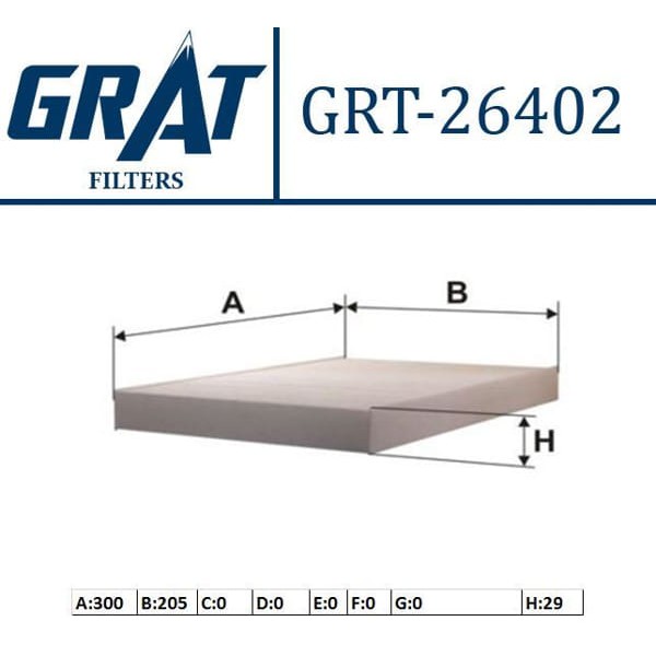 GRAT 26402 Polen Filtresi A4 00-04 A6 97-05 / Exeo