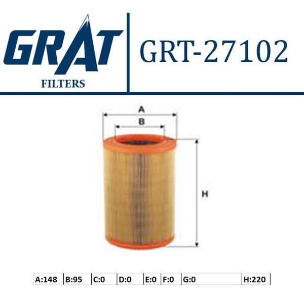 GRAT 27102 Hava Filtresi Gıulıetta 10- 1.6 Jtdm 