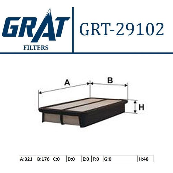 GRAT 29102 Hava Filtresi Mazda 6 03-10 1.8 2.0 2.3