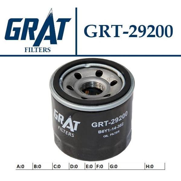 GRAT 29200 Yağ Filtresi Pride Rio Sephia Shuma / Mazda 3 Mazda 323