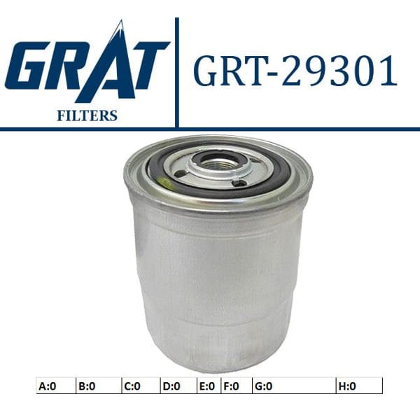 GRAT 29301 Mazot Filtresi Besta Bongo Yeni Model Ceres / E2200 94-98 2.5D 4Wd 78Hp