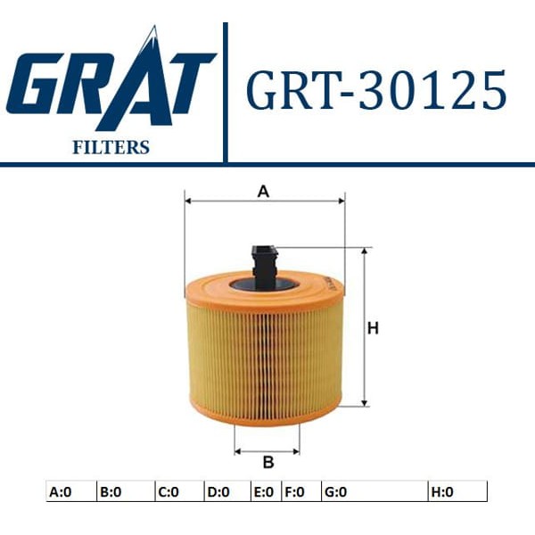 GRAT 30125 Hava Filtresi Bmw 3 E90 E91 E93 Bmw X1 E84 04- 130İ 125İ 323İ 325İ 330İ