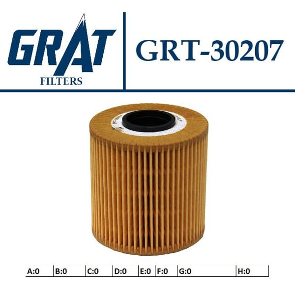 GRAT 30207 Yağ Filtresi Bmw 3 E30 E36 Bmw 5 E34 316I 318I 518I 