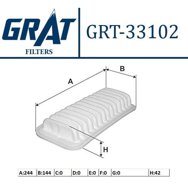 GRAT 33102 Hava Filtresi Terios 00- 1.3 Vvtı