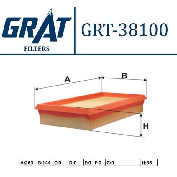 GRAT 38100 Hava Filtresi Rio 00-05 1.3 1.5 