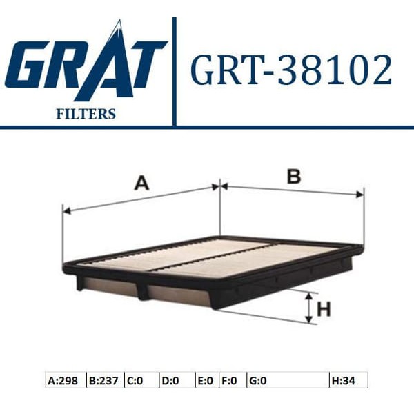 GRAT 38102 Hava Filtresi Sorento 02-10 2.5 CRDI 