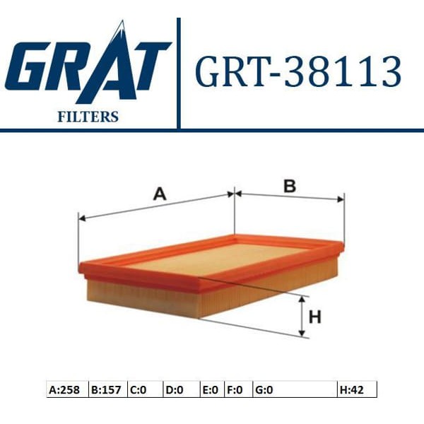 GRAT 38113 Hava Filtresi Sephia 93- / 323 89-94