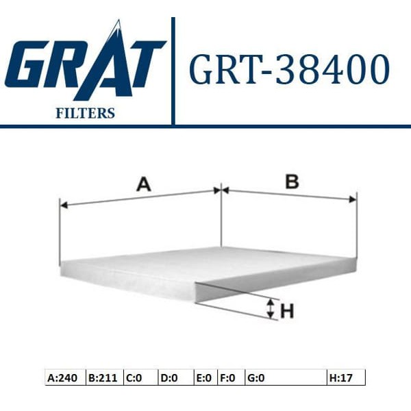 GRAT 38400 Polen Filtresi Carnival 05- Cerato 04- Sorento 10- 